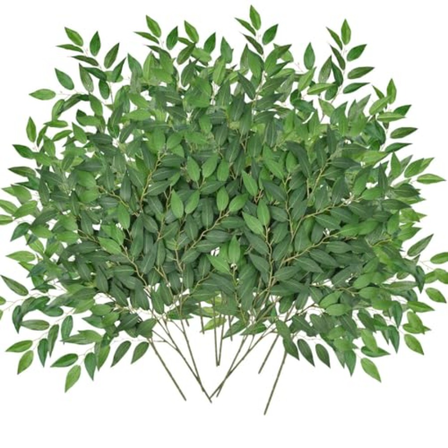 Ruscus Stem Faux - Artificial Italian Ruscus Greenery Stems Faux