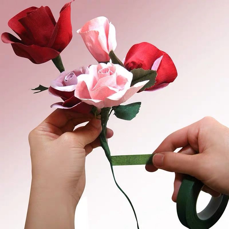 Florist Supply Paper - 27M Floriculture Tape Self-adhesive Bouquet Floral