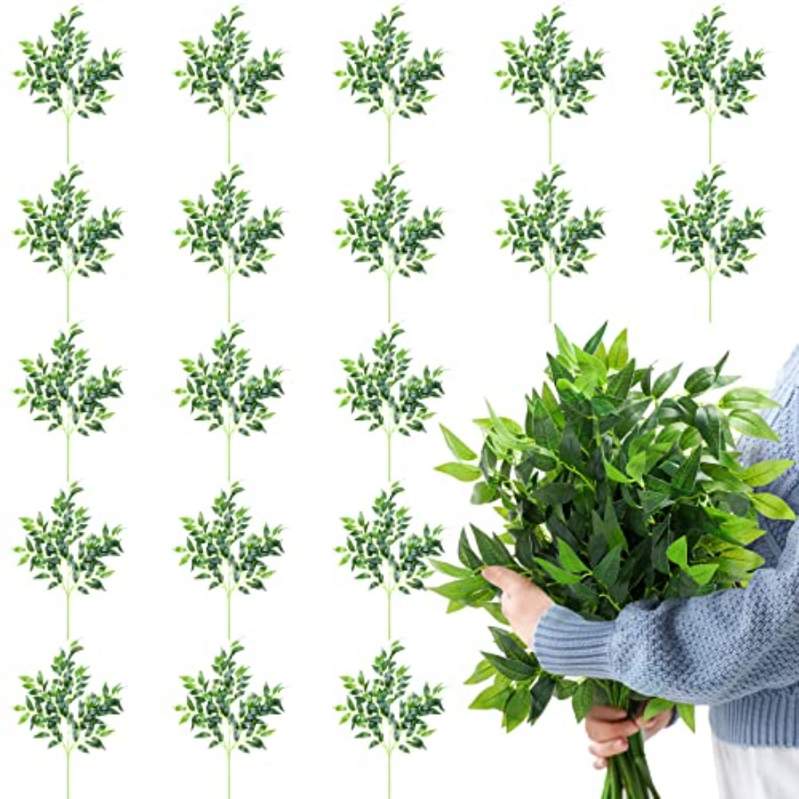 Pcs Artificial Italian Ruscus  - Ruscus Stem Faux บทวิจารณ์และราคา