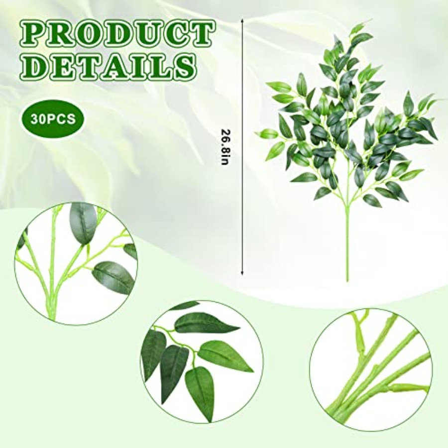 Pcs Artificial Italian Ruscus  - Ruscus Stem Faux บทวิจารณ์และราคา