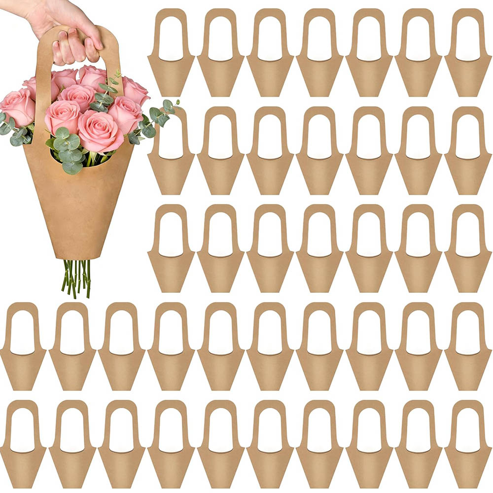 Kraft Paper Flower Gift Bags w - Florist Supply Paper บทวิจารณ์และราคา
