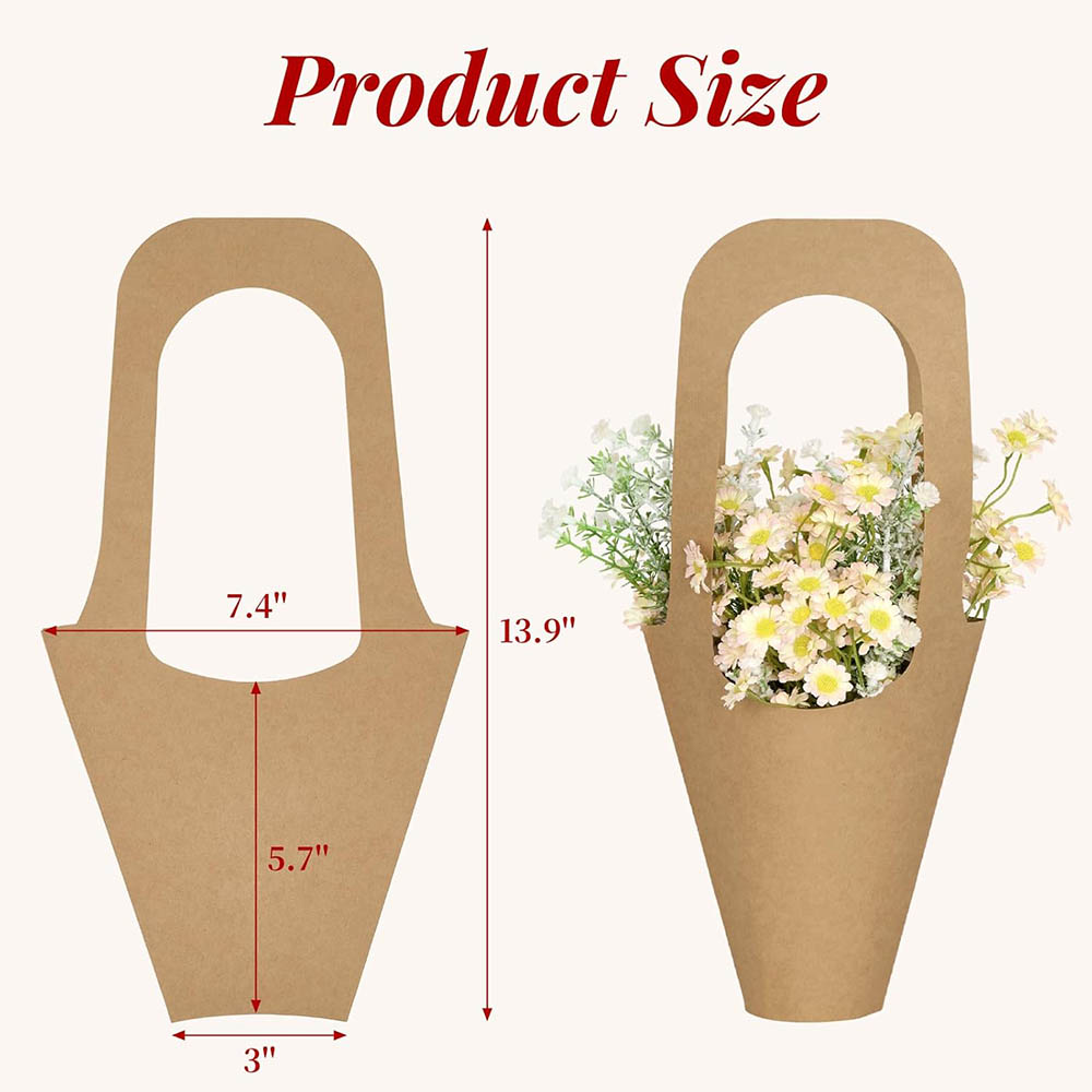 Kraft Paper Flower Gift Bags w - Florist Supply Paper บทวิจารณ์และราคา