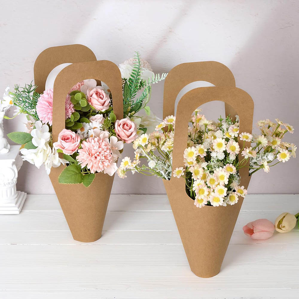 Kraft Paper Flower Gift Bags w - Florist Supply Paper บทวิจารณ์และราคา