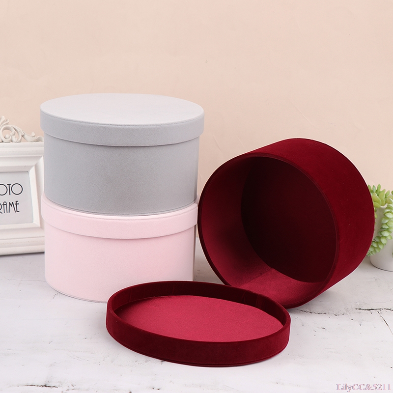 Velvet Round Flowers Box Gift  - Anda Florist Supply บทวิจารณ์และราคา