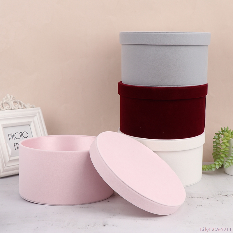 Velvet Round Flowers Box Gift  - Anda Florist Supply บทวิจารณ์และราคา