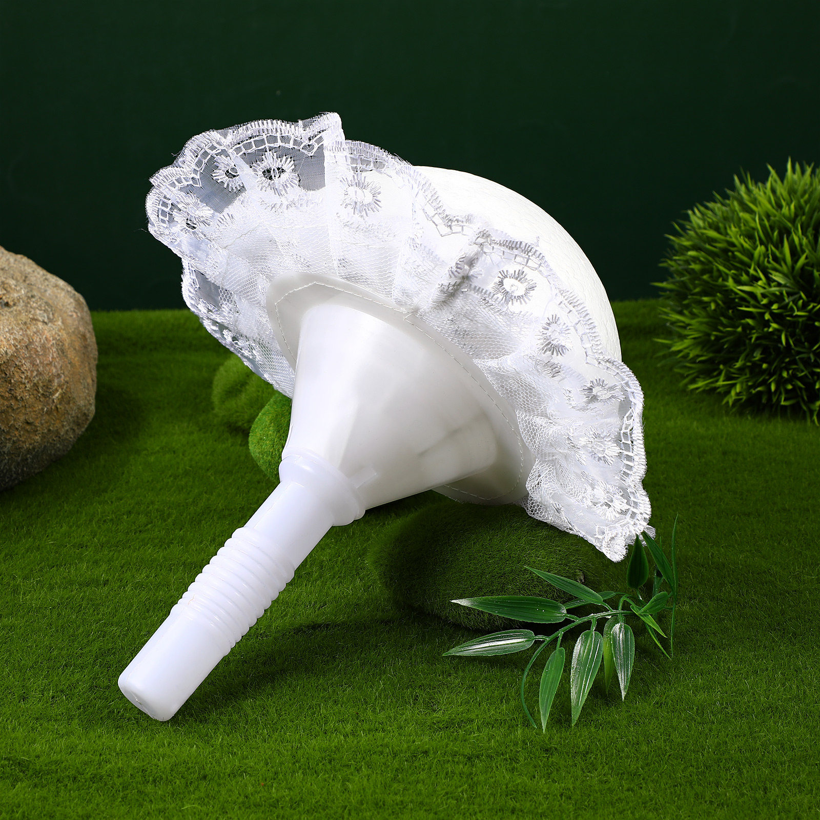 1Set Lace-Trimmed Foam Bouquet - Bouquet Holder Foam บทวิจารณ์และราคา