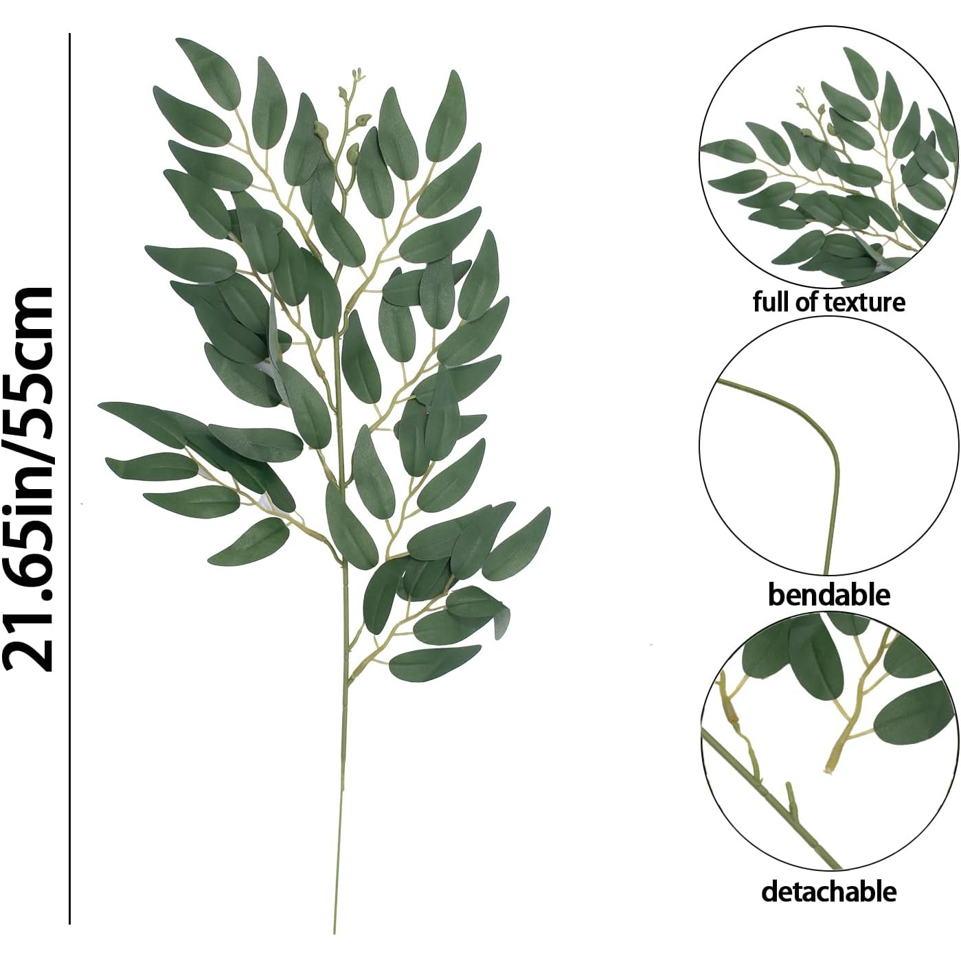 24Pcs Artificial Italian Ruscu - Ruscus Stem Faux บทวิจารณ์และราคา