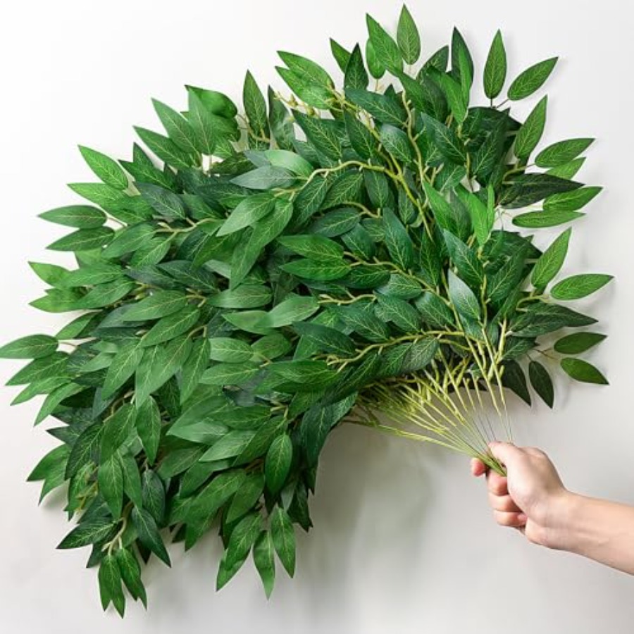 32Pcs Italian Ruscus Greenery  - Ruscus Stem Faux บทวิจารณ์และราคา