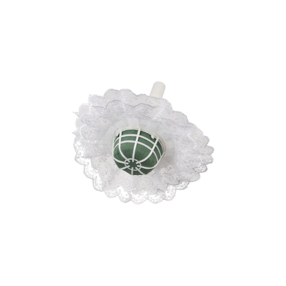 DIY White With Lace Handle Flo - Bouquet Holder Foam บทวิจารณ์และราคา