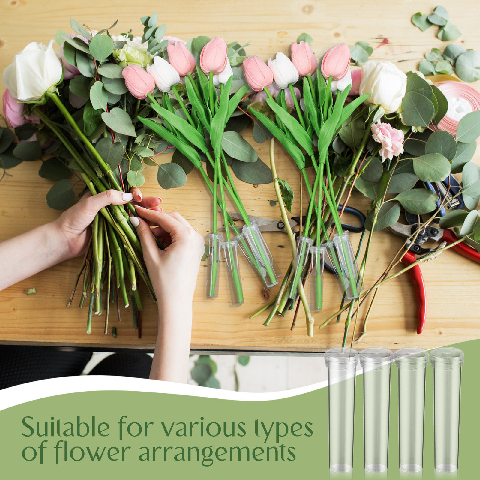 100Pcs Flower Nutrient Tubes U - Anda Florist Supply บทวิจารณ์และราคา