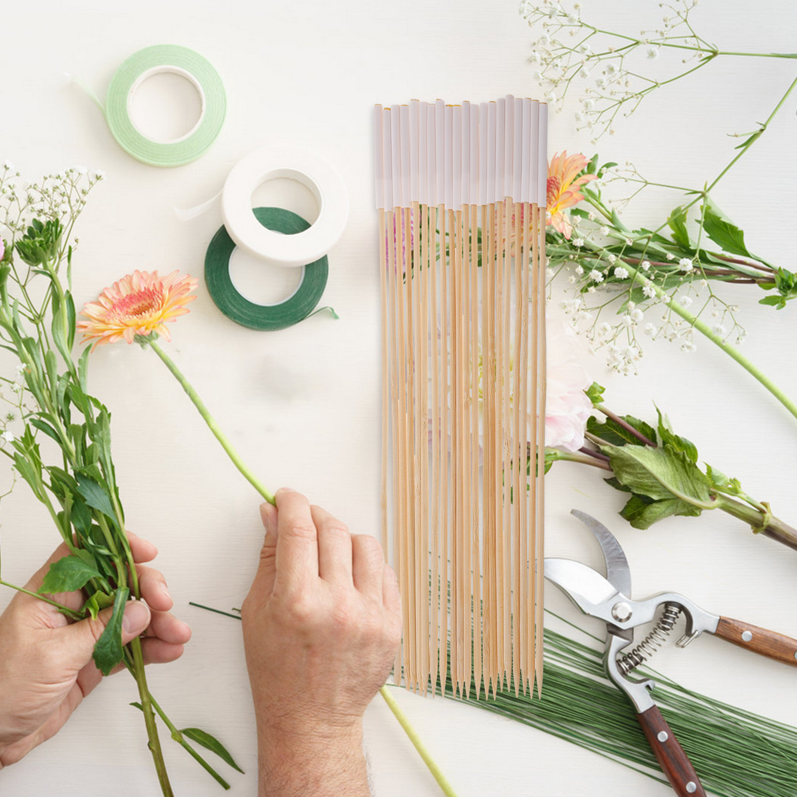 20Pcs Bamboo Craft Sticks Flor - Florist Supply Shop บทวิจารณ์และราคา