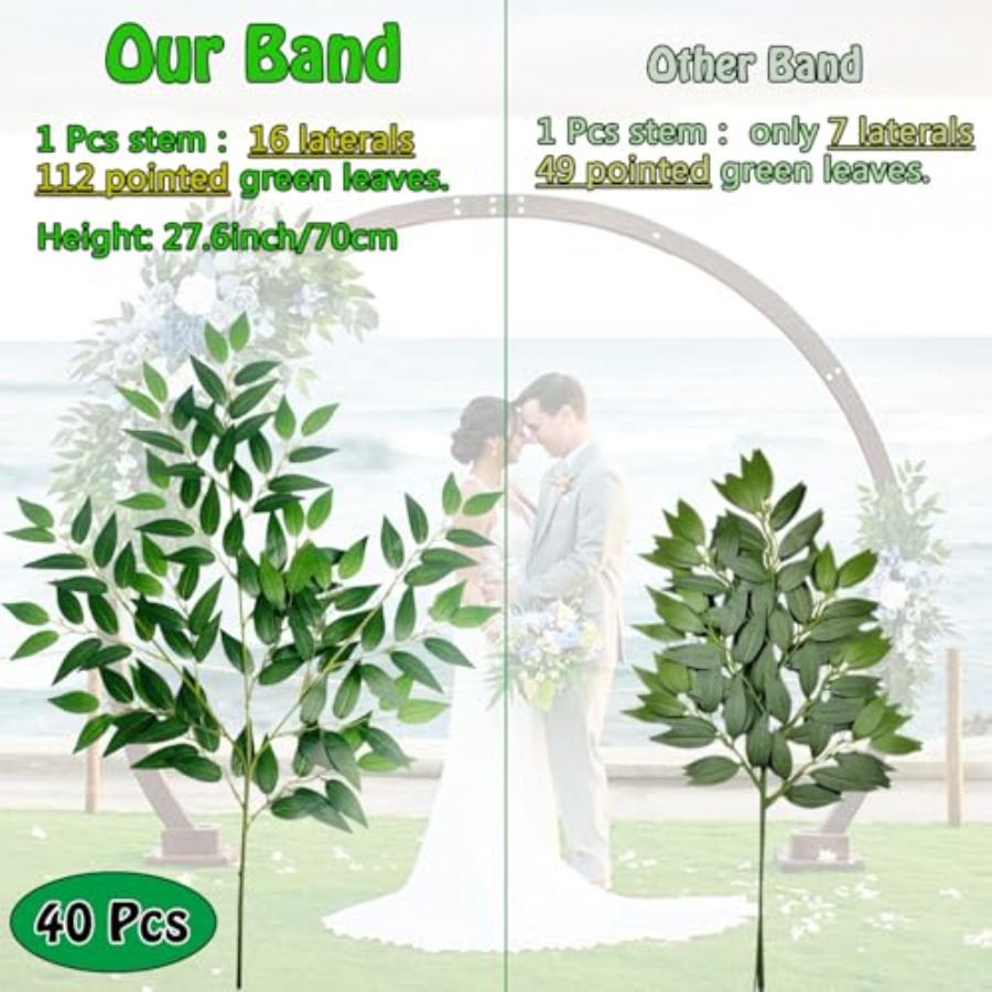 40 Artificial Italian Ruscus G - Ruscus Stem Faux บทวิจารณ์และราคา